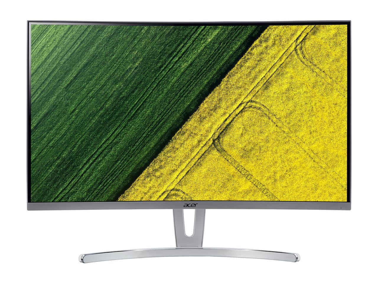 Acer ED273 wmidx 27" Curved FreeSync 1080P 75Hz Gaming Monitor, 4ms, 3,000:1 Contrast, 2 x 2W Speakers, VGA, DVI, HDMI, Tilt