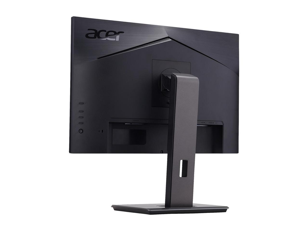 Acer Professional Series B247W 24" Black IPS LED Monitor 1920 x 1200 Widescreen 16:10 4ms Response Time 300 cd/m2 1000:1 HDMI VGA DisplayPort USB Hub 3.0 Speakers