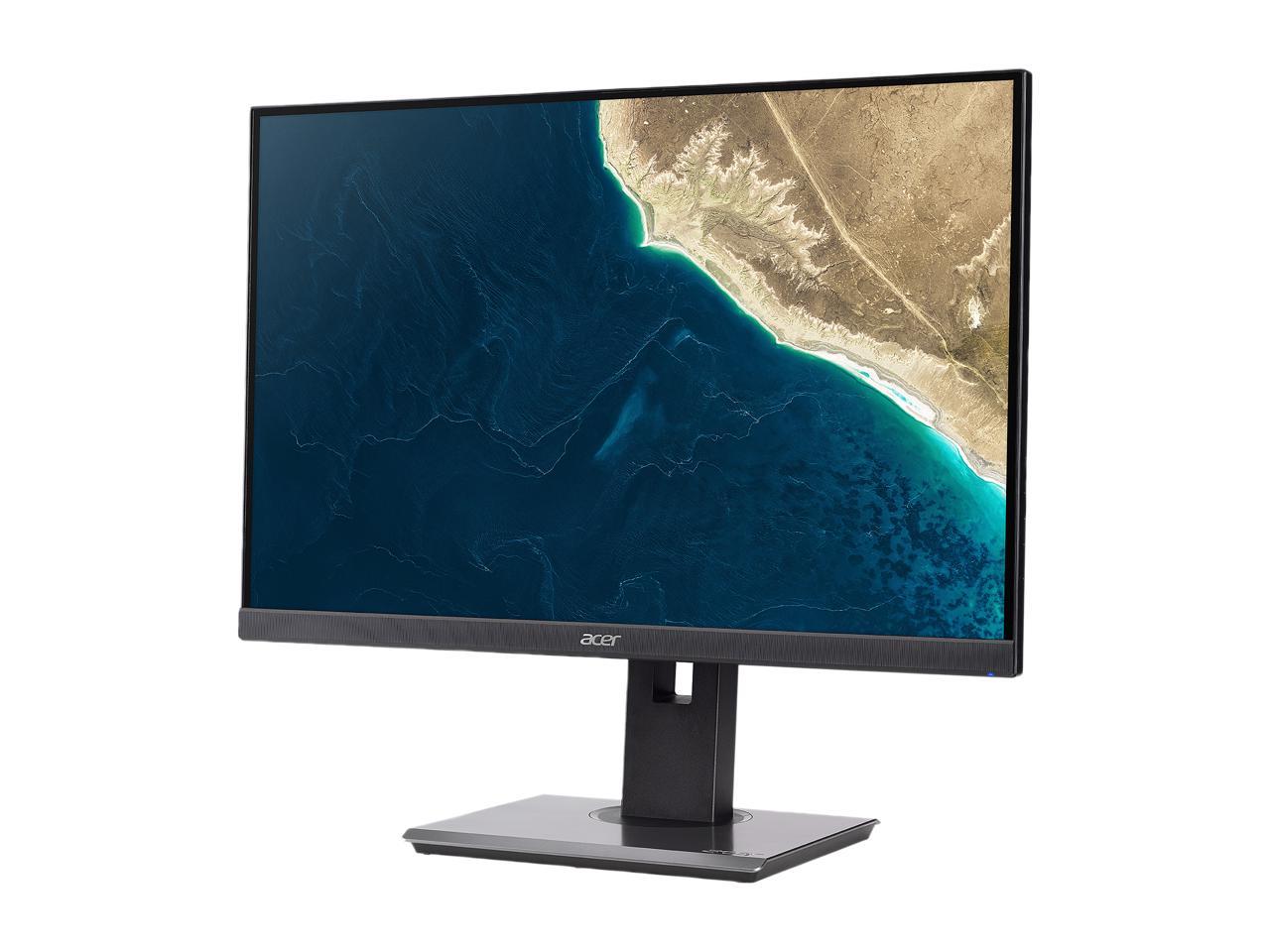 Acer Professional Series B247W 24" Black IPS LED Monitor 1920 x 1200 Widescreen 16:10 4ms Response Time 300 cd/m2 1000:1 HDMI VGA DisplayPort USB Hub 3.0 Speakers