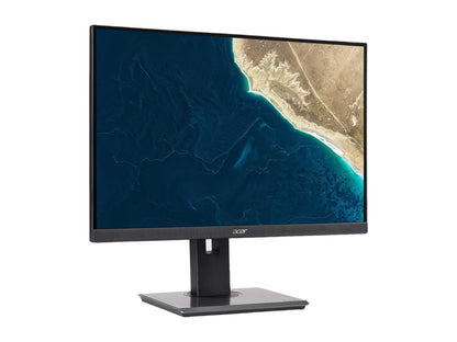 Acer Professional Series B247W 24" Black IPS LED Monitor 1920 x 1200 Widescreen 16:10 4ms Response Time 300 cd/m2 1000:1 HDMI VGA DisplayPort USB Hub 3.0 Speakers