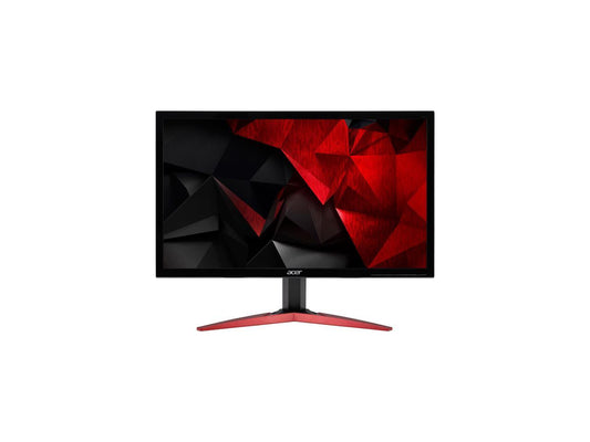 Acer KG241Q Pbiip UM.UX1AA.P01 Black / Red 23.6" LED Widescreen Gaming Monitor - 16:9 Freesync 144Hz 1ms (GTG) HDMI 300 cd/m2 ACM 100,000,000:1 (1,000:1) 2xHDMI, DisplayPort