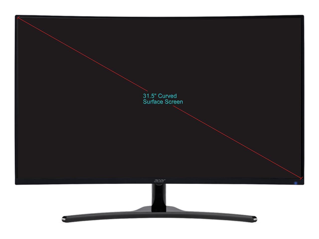 Acer ED322QR Pbmiipx 32" (Actual size 31.5") Full HD 1920 x 1080 4ms (GTG) 144Hz 2xHDMI DisplayPort Built-in Speakers AMD FreeSync Backlit LED Curved Gaming Monitor