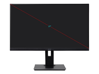 Acer B277 27" Full HD 1920 x 1080 75Hz 6ms (GTG) VGA HDMI DisplayPort AMD Adaptive SYNC Built-in Speakers LED Backlit IPS Monitor