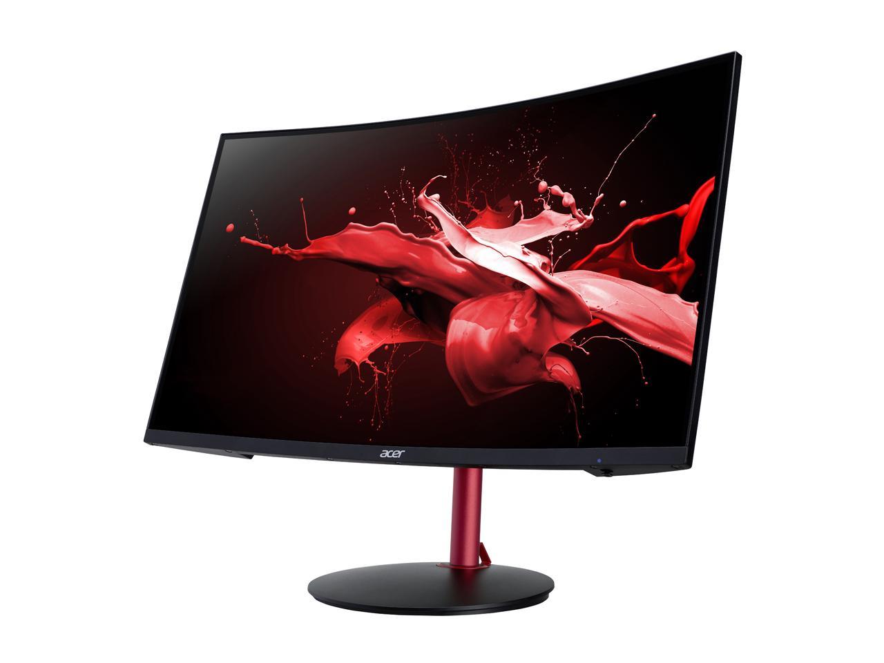 Acer Nitro XZ272U Pbmiiphx 27" WQHD 2560 x 1440 2K 165Hz 2xHDMI DisplayPort AMD Radeon FreeSync HDR 400 Built-in Speakers Anti-Glare Backlit LED Height Adjustable Curved Gaming Monitor