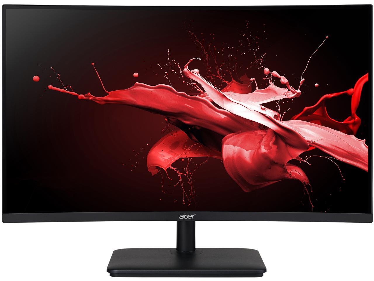 Acer ED270R 27" Black 1920 x 1080 Widescreen 16:9 165Hz Refresh Rate AMD FreeSync Premium Technology, 2x HDMI, DisplayPort Curved LED Gaming Monitor