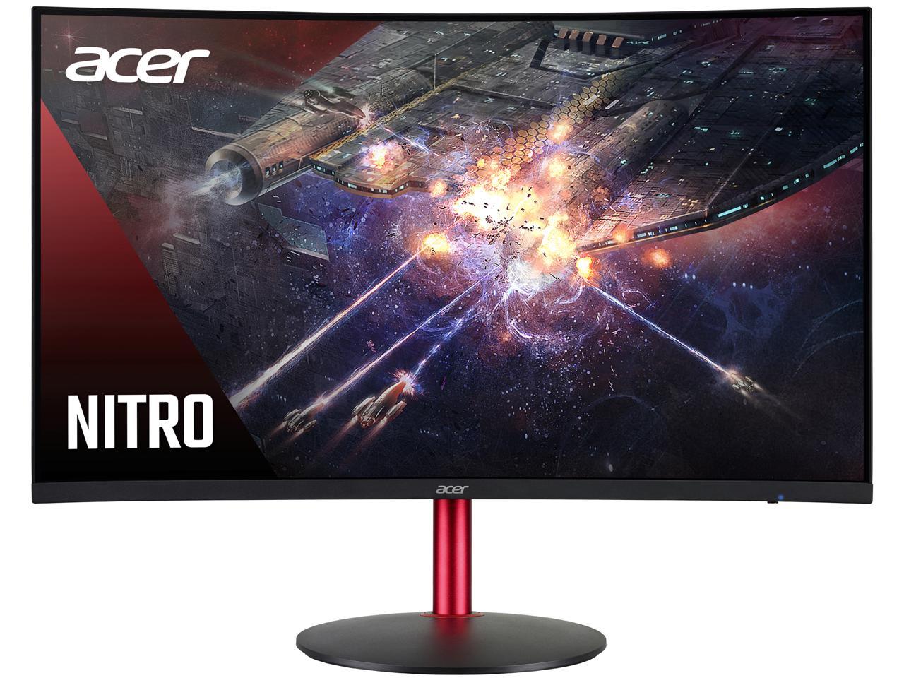 Acer Nitro XZ322Q Pbmiiphx 31.5" FULL HD 165Hz 1ms FreeSync 1500R HDMI DP Build-in-Speaker HDR400 Curved Gaming Monitor w/ Height Adjustable