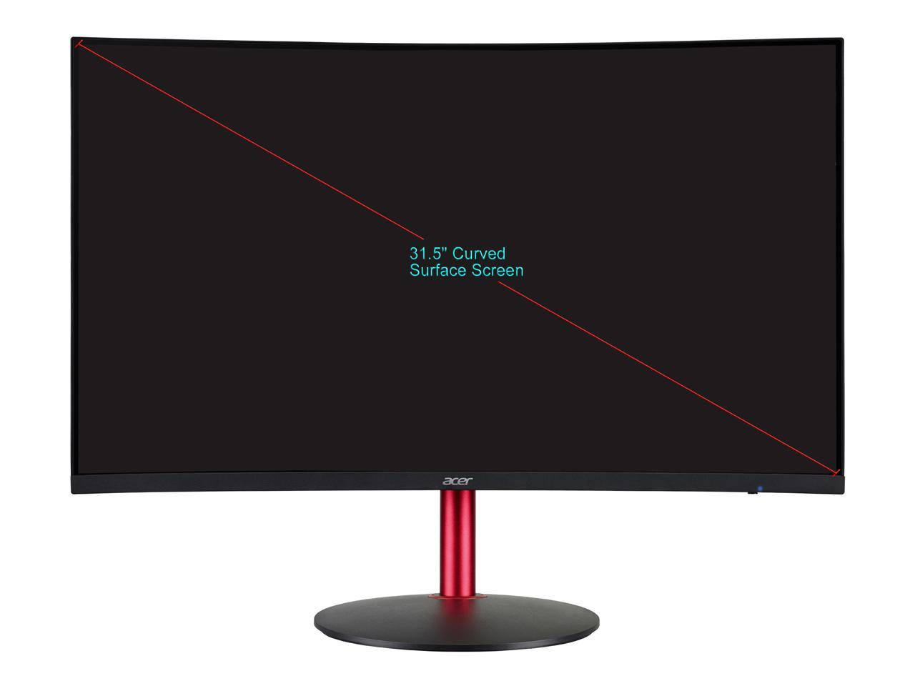 Acer Nitro XZ322Q Pbmiiphx 31.5" FULL HD 165Hz 1ms FreeSync 1500R HDMI DP Build-in-Speaker HDR400 Curved Gaming Monitor w/ Height Adjustable