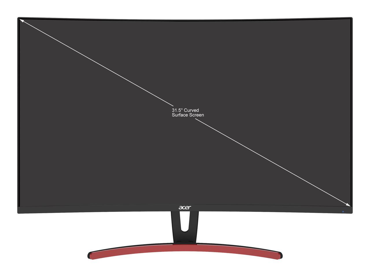 Acer ED323QU Pbmiipx 32" (31.5" Viewable) QHD 2560 x 1440 (2K) 165 Hz HDMI, DisplayPort, Audio FreeSync (AMD Adaptive Sync) Curved Gaming Monitor