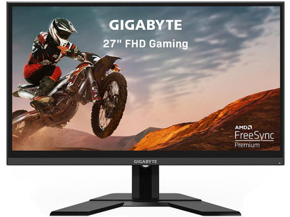 GIGABYTE G27F 27" 144Hz 1080P Gaming Monitor, 1920 x 1080 IPS Display, 1ms (MPRT) Response Time, 95% DCI-P3, FreeSync Premium, 1x Display Port 1.2, 2x HDMI 1.4, 2x USB 3.0