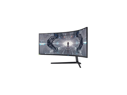 SAMSUNG Odyssey G9 Series C49G97T 49" Dual QHD 5120 x 1440 2K 1ms (GTG) 240Hz HDMI, 2x DisplayPort, 2x USB 3.0 AMD FreeSync and G-Sync Compatible Curved DisplayHDR 1000 QLED Gaming Monitor