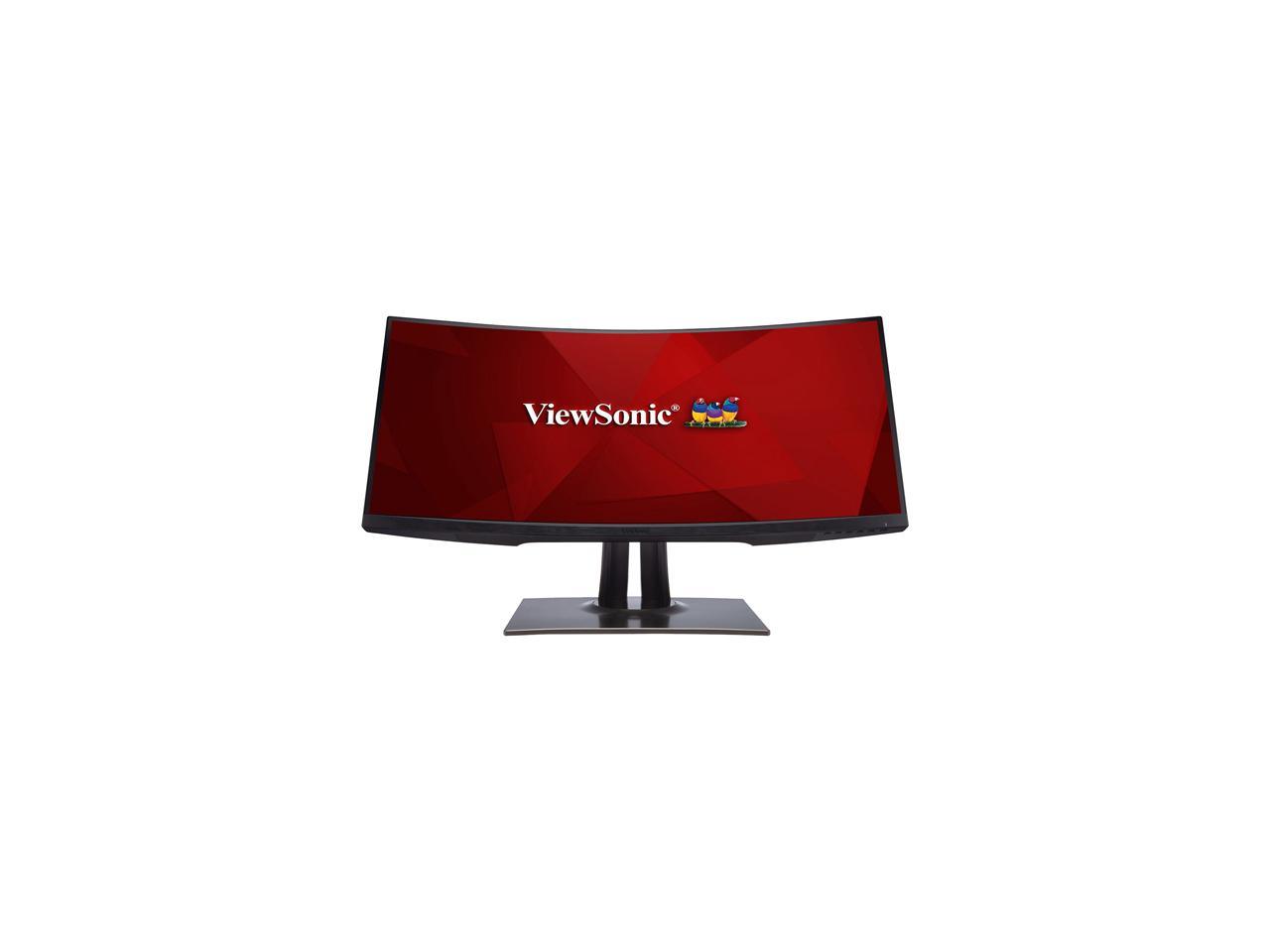 ViewSonic VP3481 34" WQHD 3440 x 1440 100Hz 5ms DisplayPort 2xHDMI USB 3.1 Type-C USB 3.1 Hub HDR10 14-bit 3D LUT and Color Calibration for Video and Graphics Anti-Glare Backlit LED Curved Monitor
