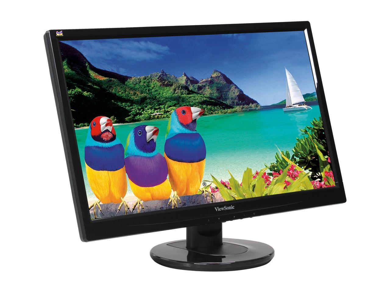 ViewSonic VA2246M-LED Black 21.5" 5ms Widescreen LED Backlight LCD 16:9 Full HD 1080P Monitor, 250 cd/m2 1000:1 (typ.) / 10,000,000:1 (Dynamic), DVI/D-Sub, Built-in Speakers, VESA Mountable