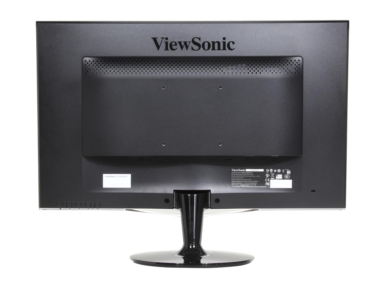 ViewSonic VX2452MH 24" (Actual size 23.6") Full HD 1920 x 1080 2ms (GTG) HDMI DVI-D VGA Built-in Speakers Anti-Glare LED Backlit LCD Gaming Monitor