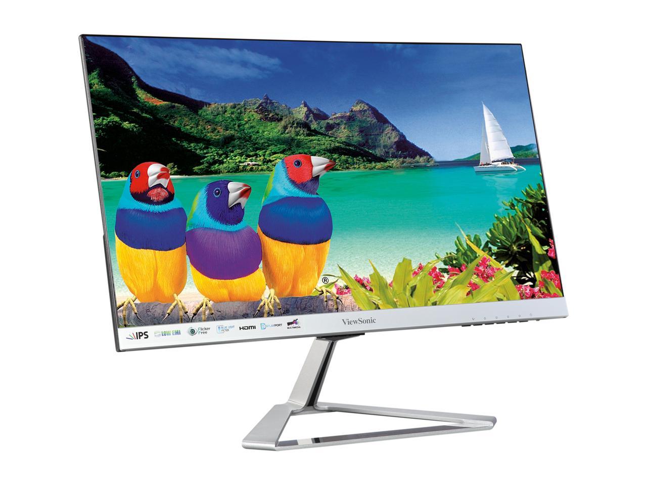 ViewSonic VX2276-SMHD Black 22" Full HD 1920 x 1080 HDMI VGA DisplayPort Built-in Speakers SuperClear UltraSlim Frameless Anti-Glare Backlit LED IPS Monitor