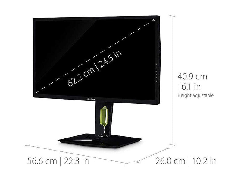ViewSonic XG2560 25" (Actual size 24.5") Full HD 1920 x 1080 240Hz 1ms HDMI DisplayPort USB 3.0 Hub Built-in Speakers NVIDIA G-Sync Technology Anti-Glare Backlit LED Esports Gaming Monitor