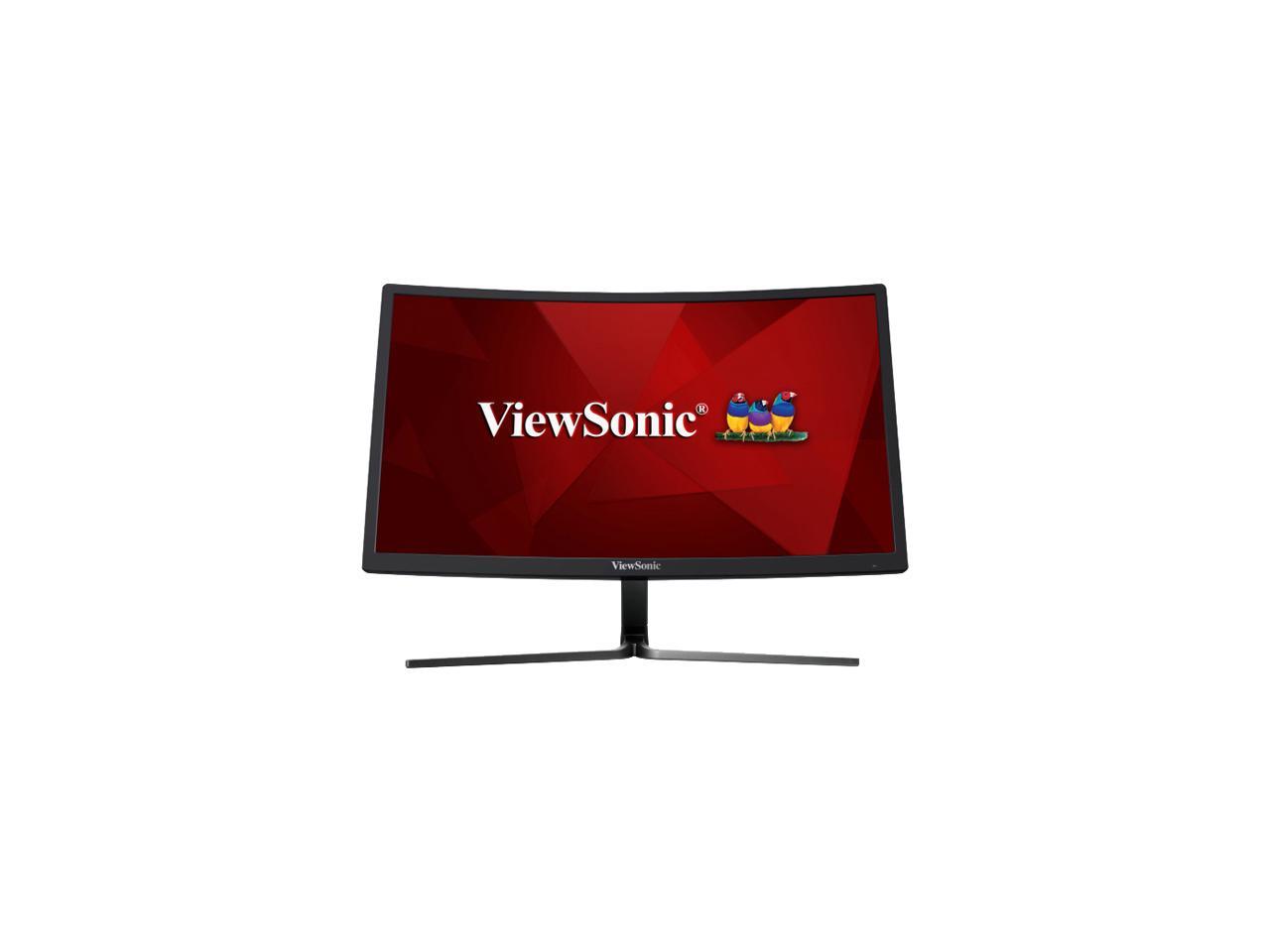 ViewSonic VX2458-C-MHD 24" (23.6" Actual size) Full HD 1920 x 1080 1ms 144Hz DVI HDMI DisplayPort AMD FreeSync Built-in Speakers Backlit LED Curved Gaming Monitor