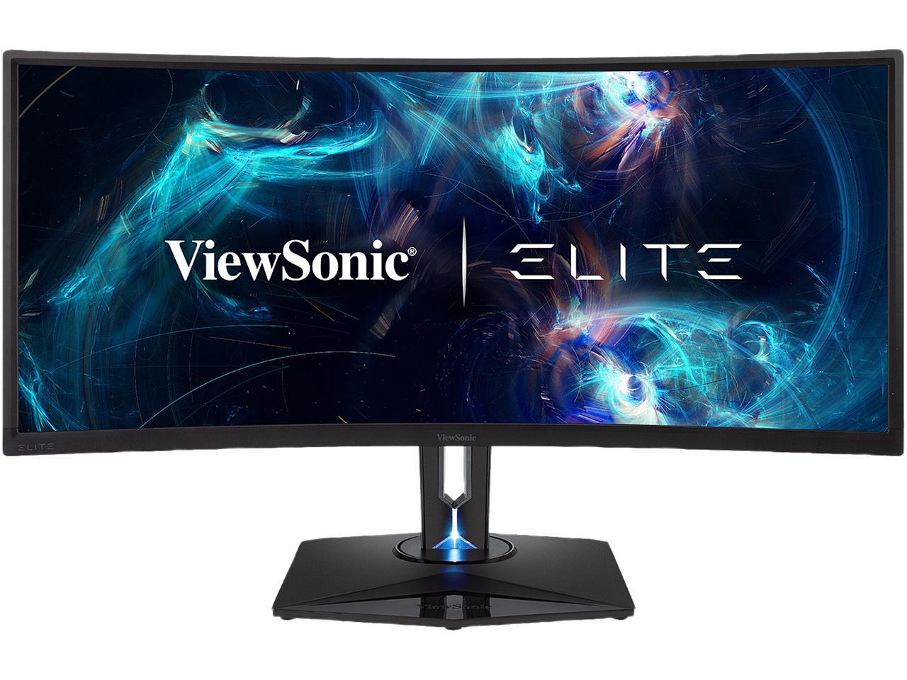 ViewSonic ELITE XG350R-C 35'' Curved 3440 x 1440 (2K) 1440p 100Hz RGB Gaming Monitor with FreeSync HDR10 Eye Care Advanced Ergonomics for Esports