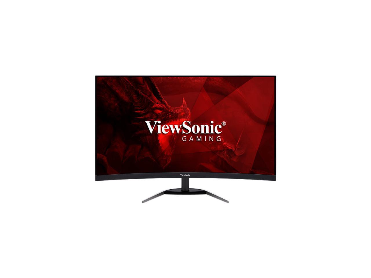 ViewSonic VX3268-2KPC-MHD 32" QHD 1440p Curved 144Hz 1ms Gaming Monitor with FreeSync Premium Eye Care HDMI and DP