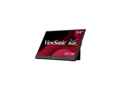 ViewSonic VA1655 15.6 Inch 1080p Portable IPS Monitor with Mobile Ergonomics, USB-C, and HDMI for Home and Office