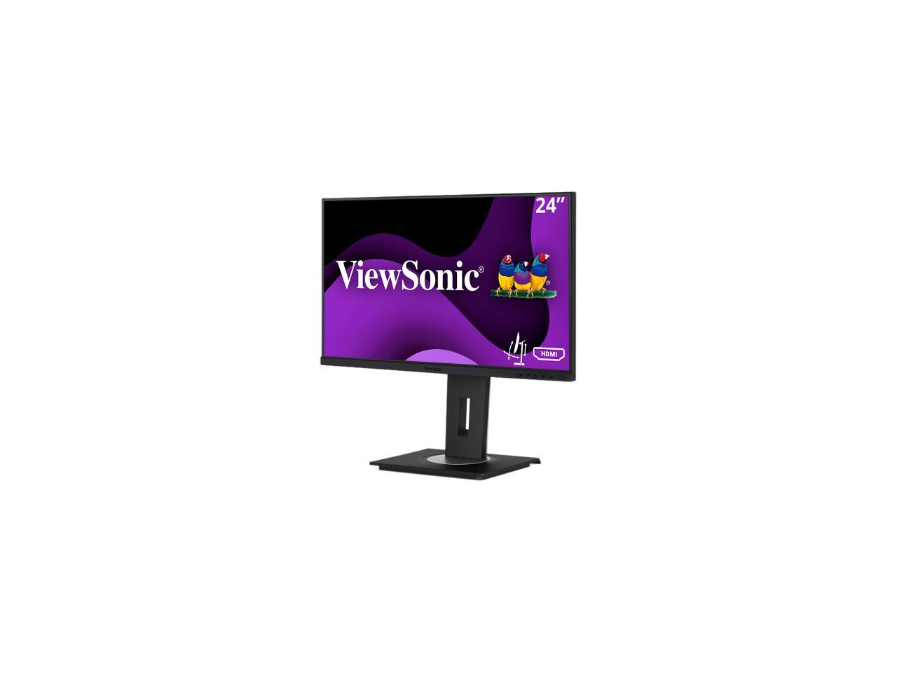 ViewSonic VG2448A 24 Inch IPS 1080p Ergonomic Monitor with Ultra-Thin Bezels, HDMI, DisplayPort, USB, VGA, and 40 Degree Tilt for Home and Office
