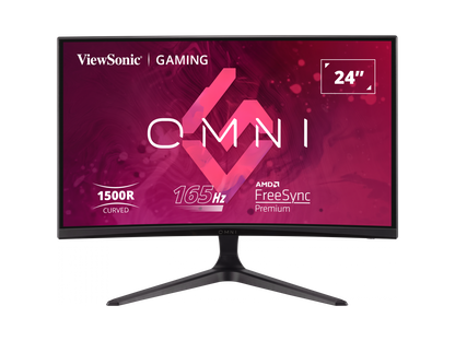 ViewSonic OMNI VX2418C 24 Inch 1080p 1ms 165Hz Curved Gaming Monitor with AMD FreeSync Premium, Eye Care, HDMI and DisplayPort