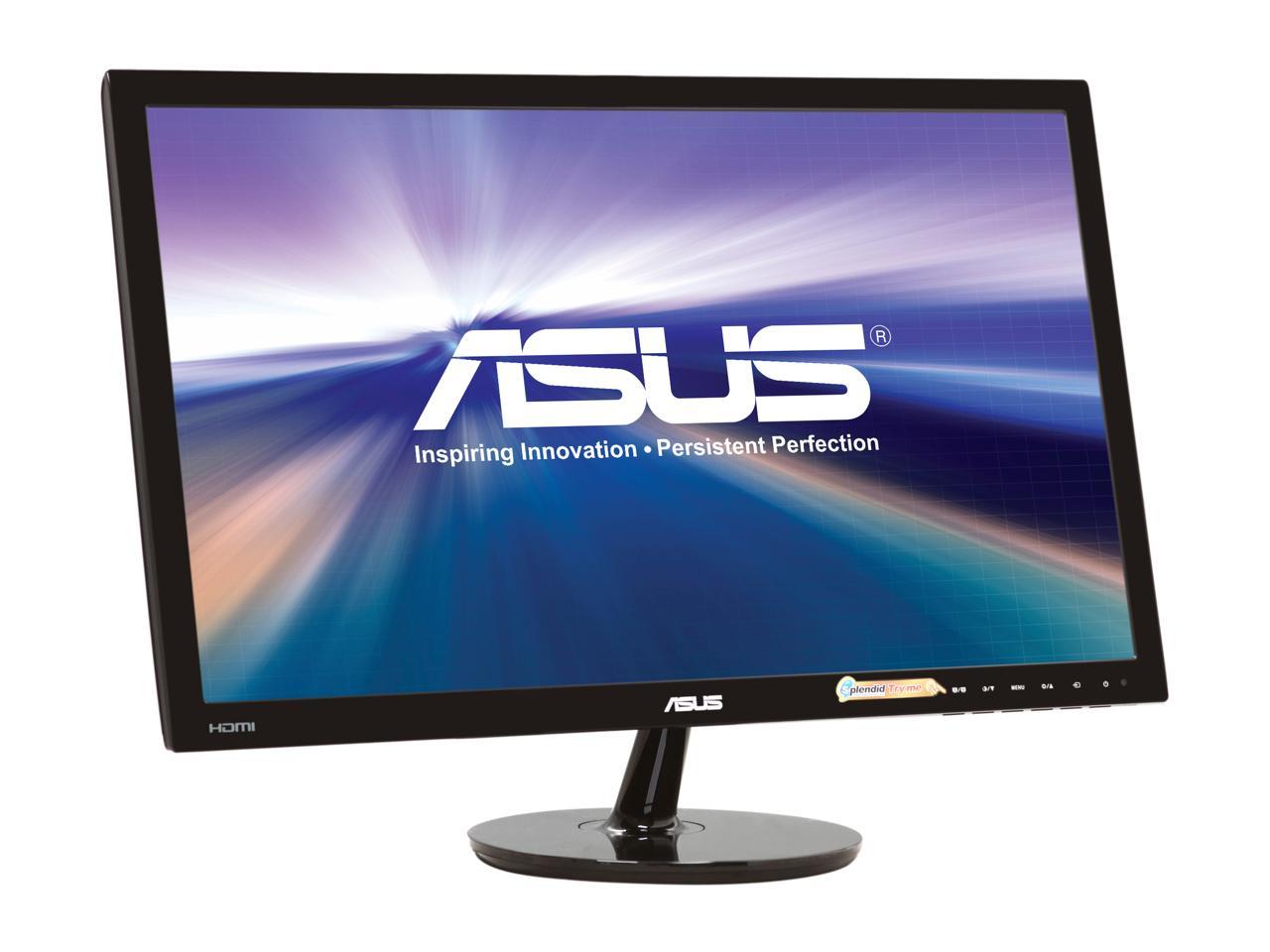 ASUS VS248H-P 24" 1920 x 1080 Full HD 2ms VGA DVI HDMI Asus Eye Care with Ultra Low-Blue Light & Flicker-Free LED Backlit LCD Monitor