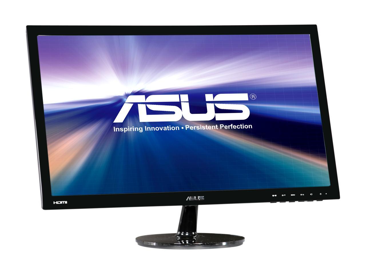 ASUS VS Series VS247H-P 24" (Actual size 23.6") Full HD 1920 x 1080 60Hz 2ms HDMI VGA DVI-D SPLENDID Modes Widescreen LED Backlight LCD Monitor