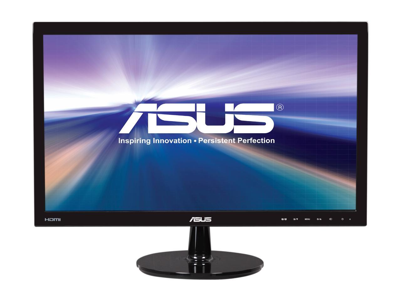 ASUS VS Series VS228H-P 22" (21.5" Diagonal) Full HD 1920 x 1080 5ms HDMI VGA DVI-D SPLENDID Video Intelligence Technology Asus Eye Care Flicker-Free Widescreen LED Backlight LCD Monitor