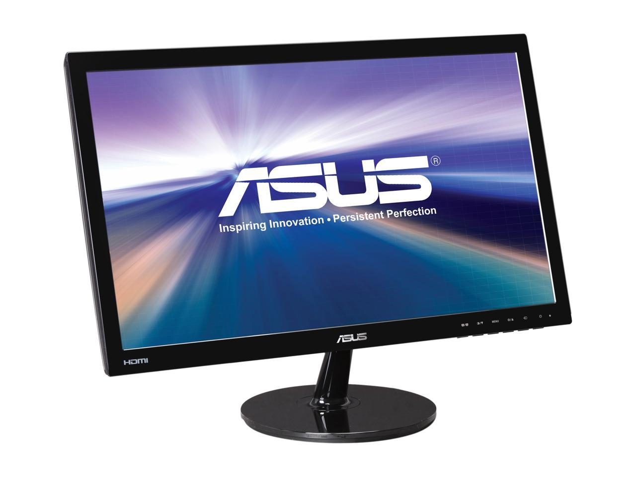 ASUS VS Series VS228H-P 22" (21.5" Diagonal) Full HD 1920 x 1080 5ms HDMI VGA DVI-D SPLENDID Video Intelligence Technology Asus Eye Care Flicker-Free Widescreen LED Backlight LCD Monitor