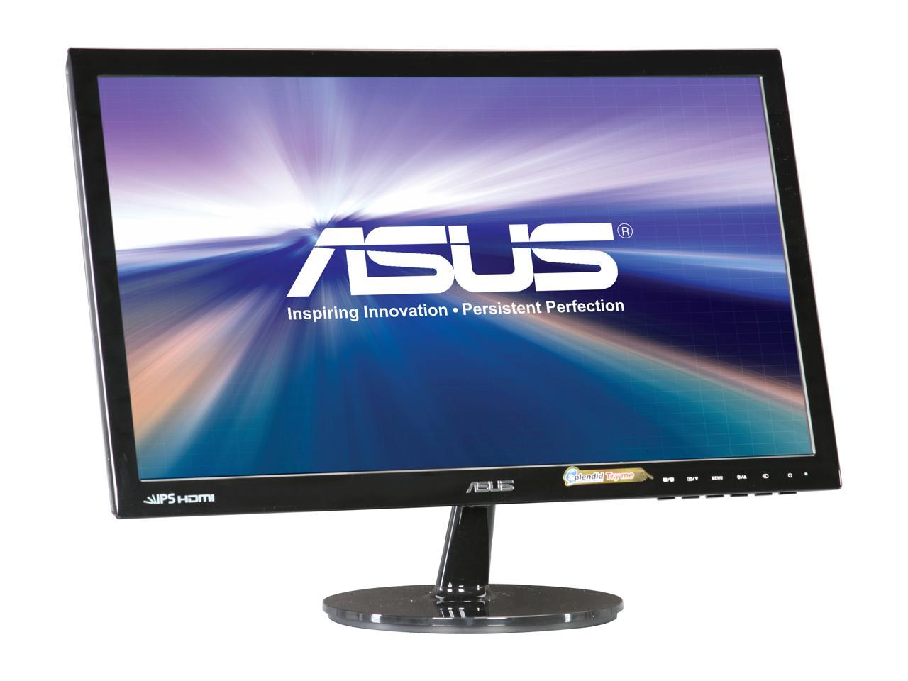 ASUS VS229H-P Black 22" (Actual size 21.5") Widescreen LED Monitor FHD 1920 x 1080 IPS 5ms (GTG) VESA HDMI DVI VGA 3.5mm Earphone Jack