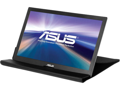 ASUS MB168B 16" (Actual size 15.6") 11ms Widescreen LED Backlight HD Portable USB-powered Ultra-slim Monitor with Smart Case