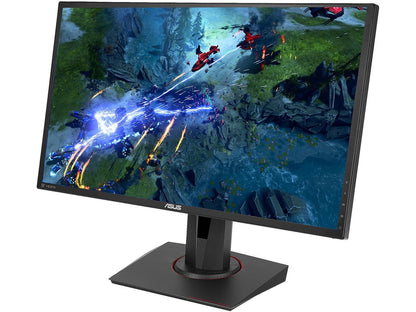 ASUS MG248QR Black 24" eSports Gaming Monitor FHD (1920x1080) FreeSync/Adaptive Sync 144Hz 1ms VESA Height Adjustable Stand DP HDMI DVI 3.5mm Earphone Jack