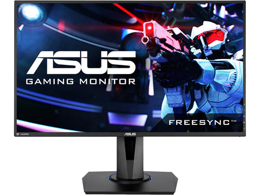 ASUS VG275Q Black 27" Full HD 1920 x 1080 75Hz 1ms 2xHDMI VGA DisplayPort FreeSync Adaptive Sync ASUS Eye Care Ultra Low-Blue Light Flicker-Free Technology Backlit LED Console Gaming Monitor