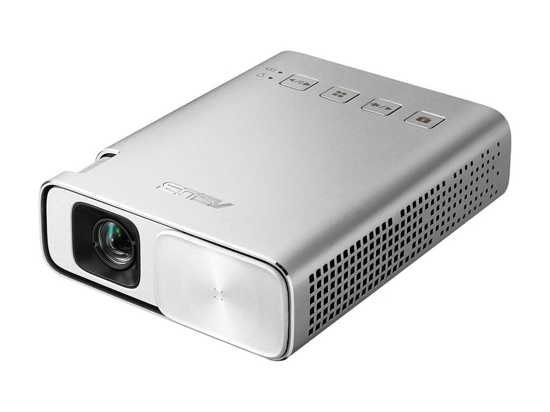 ASUS Zenbeam E1 854 x 480 0.2" DLP Pocket LED Projector, 150 Lumens, Built-in 6000mAh Battery, Up to 5-hour Projection, Power Bank 3500:1