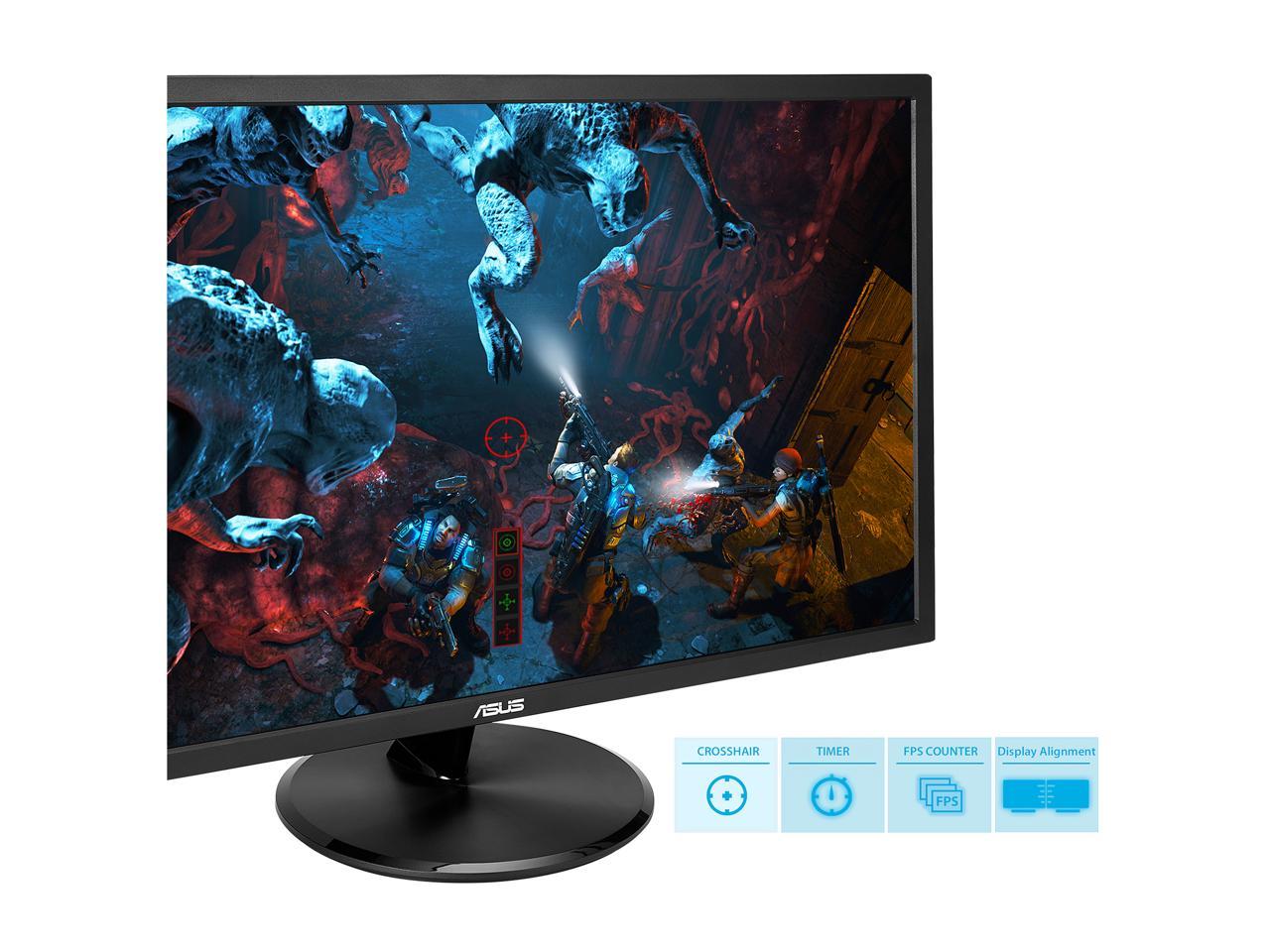 ASUS VP28UQG 28" Ultra HD 3840 x 2160 4K Resolution 1ms 2 x HDMI, DisplayPort FreeSync Technology Asus Eye Care with Ultra Low-Blue Light Flicker-Free Technology Widescreen LED Backlit LCD Monitor