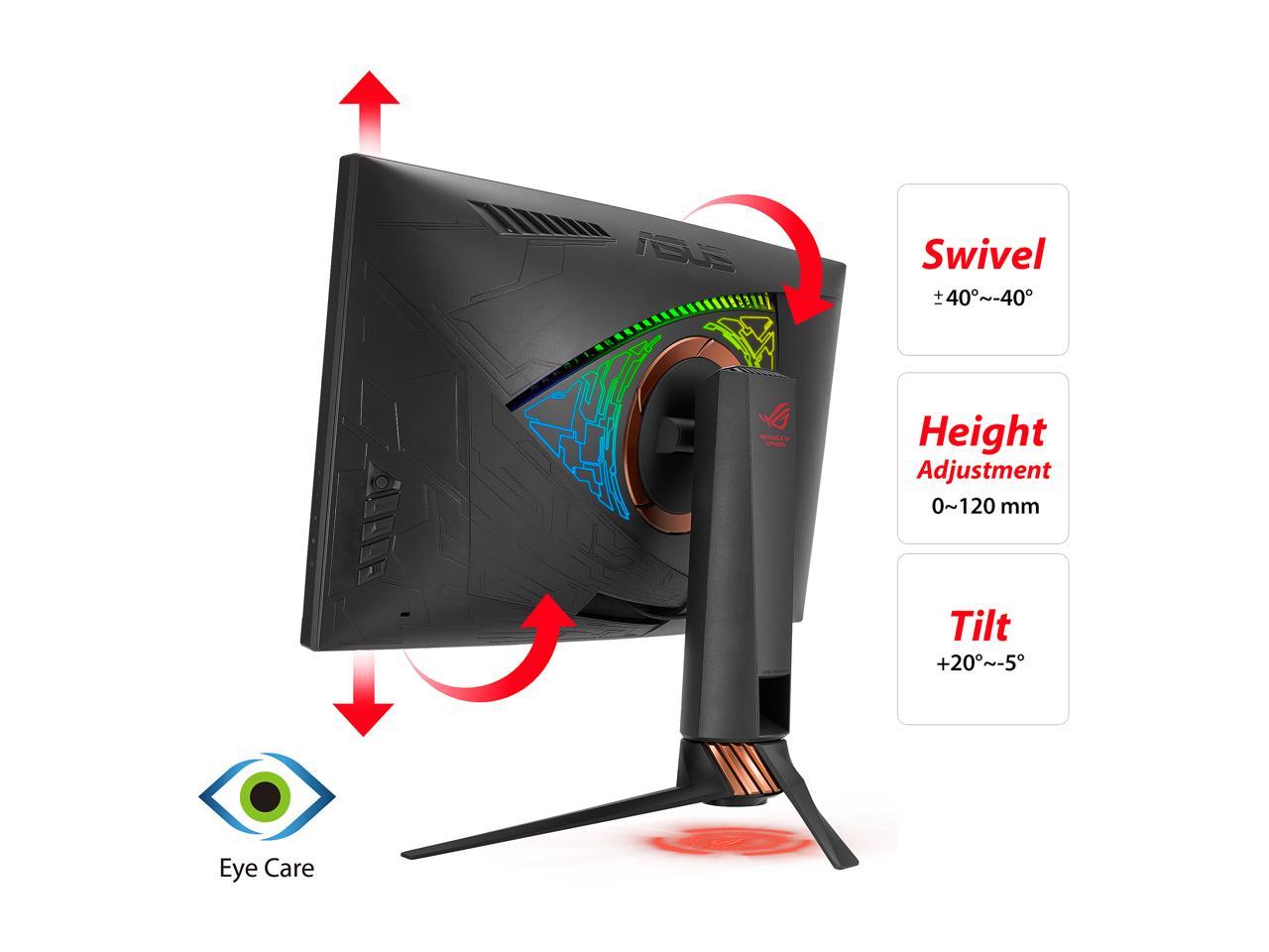 ASUS ROG Swift PG27VQ 27" WQHD 2560 x 1440 1ms 165Hz HDMI, DisplayPort G-SYNC Aura Sync Curved Gaming Monitor with Eye Care