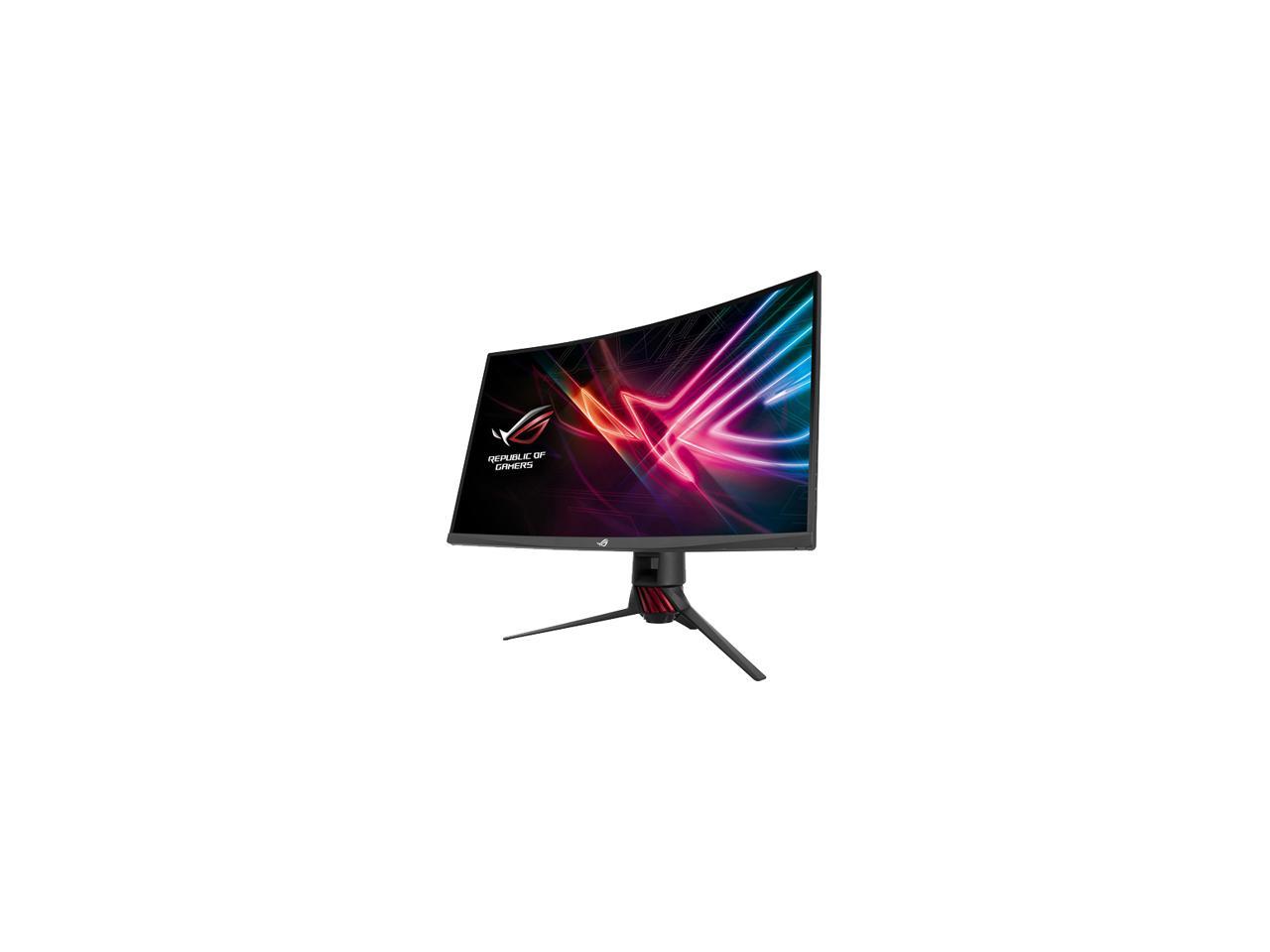 ASUS ROG Strix XG32VQ 32" (Actual size 31.5") WQHD 2560 x 1440 2K Adaptive/FreeSync 144Hz 4ms Curved Gaming Monitors with Aura RGB Lighting Asus Eye Care with Ultra Low-Blue Light & Flicker-Free