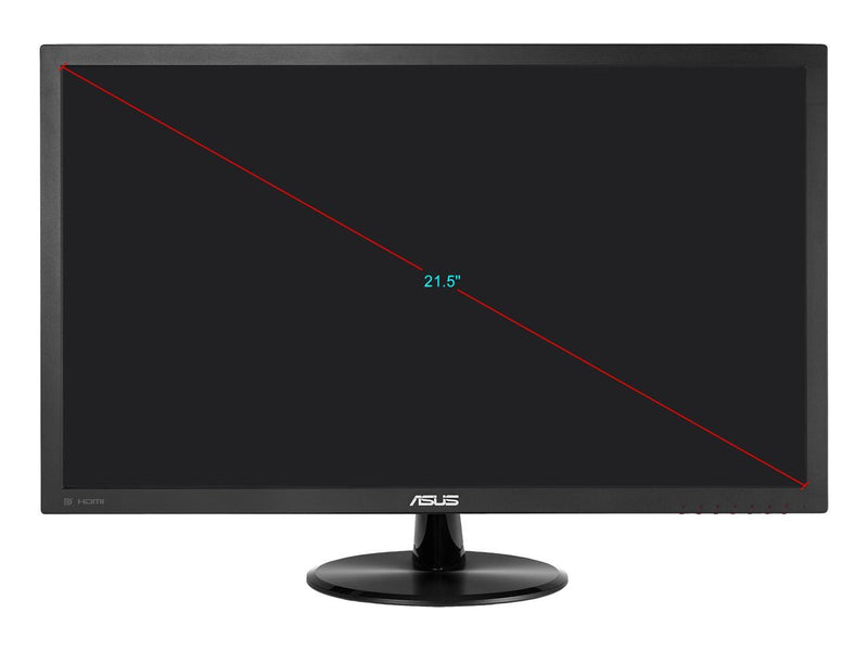 ASUS VP228QG 22" (Actual size 21.5") Full HD 1920 x 1080 1ms 75Hz DisplayPort HDMI VGA Adaptive Sync/FreeSync Asus Eye Care Ultra Low-Blue Light Flicker-Free LED Backlit Gaming Monitor