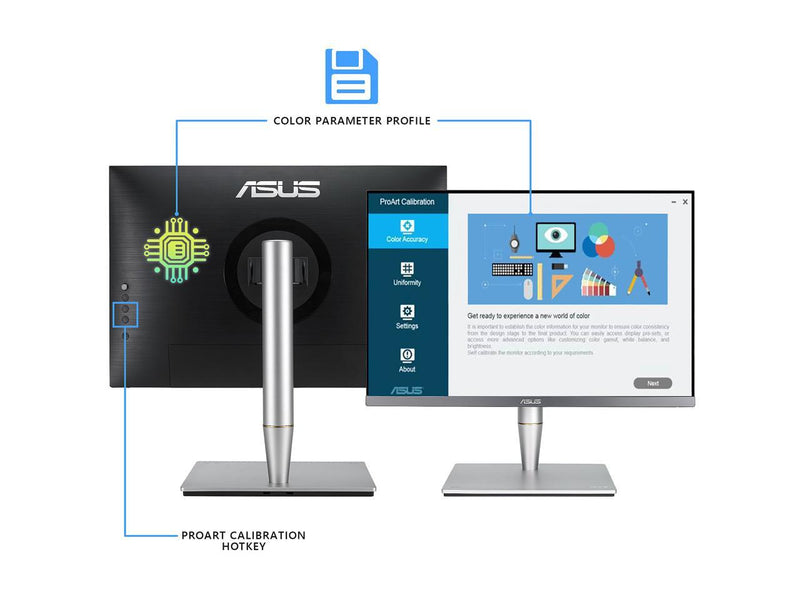 ASUS PA24AC 24.1" (16:10) WUXGA 1920 x 1200 HDR 100% sRGB DP HDMI USB-C ProArt Monitor with Eye Care