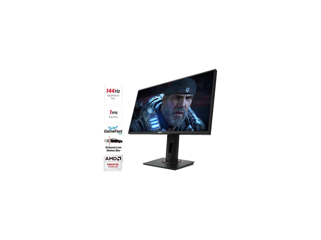 ASUS VG258Q 24.5" Full HD 1080p 144Hz 1ms Eye Care G-SYNC Compatible FreeSync Gaming Monitor with DP HDMI DVI