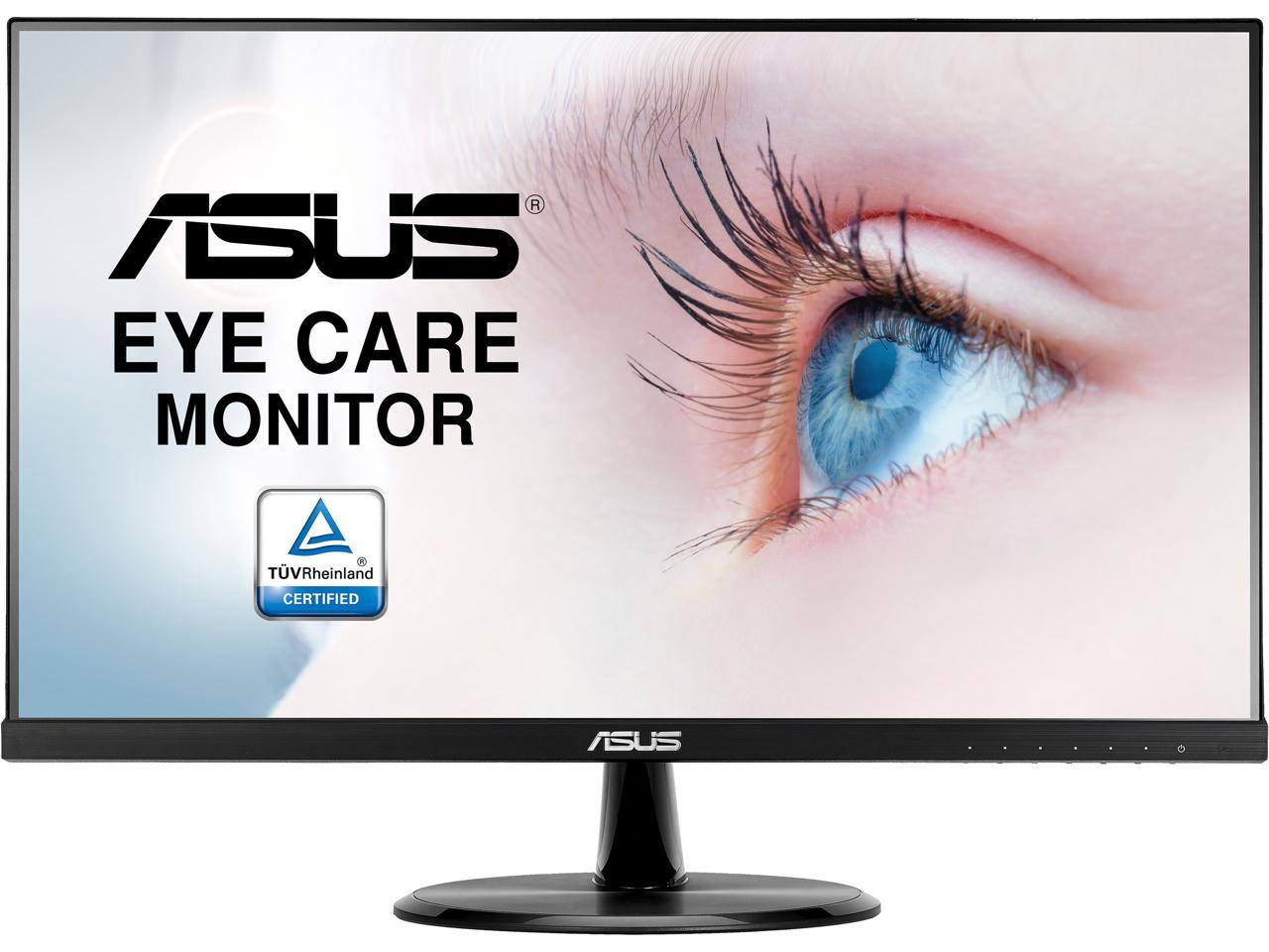 ASUS VP249HE 24" (Actual size 23.8") Full HD 1920 x 1080 Up to 75Hz 5ms (GTG) HDMI VGA Asus Eye Care with Ultra Low Blue-Light Filter & Flicker-Free Frameless LED Backlit IPS Monitor