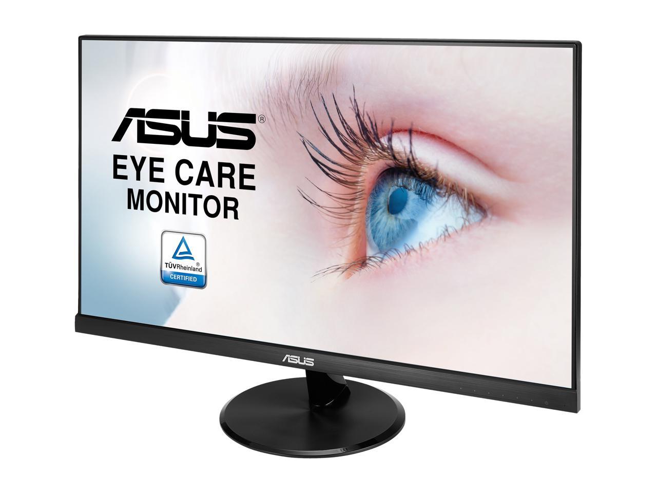 ASUS VP249HE 24" (Actual size 23.8") Full HD 1920 x 1080 Up to 75Hz 5ms (GTG) HDMI VGA Asus Eye Care with Ultra Low Blue-Light Filter & Flicker-Free Frameless LED Backlit IPS Monitor