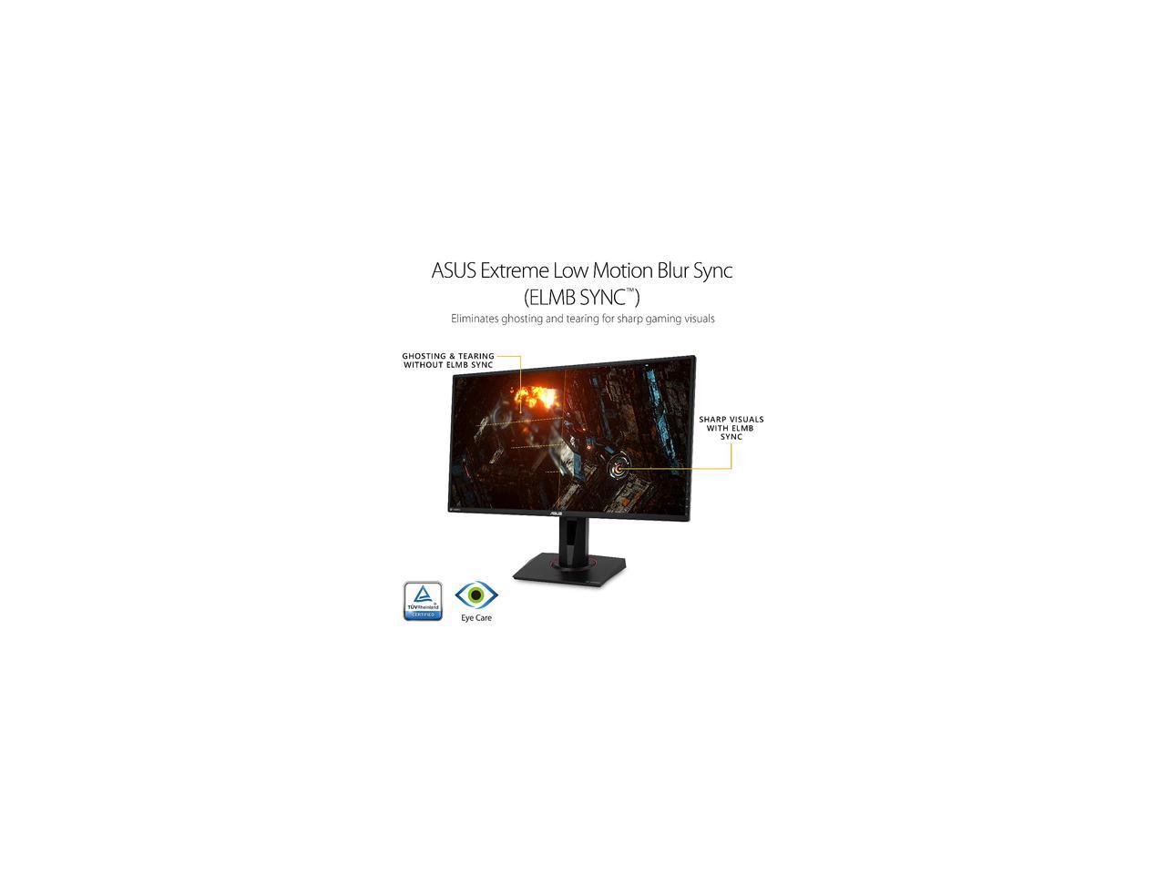 ASUS TUF Gaming VG27AQ 27" 2560 x 1440 WQHD 2K Resolution 165Hz 1ms 2xHDMI DisplayPort Adaptive-Sync G-SYNC Compatible Asus Eye Care with Ultra Low-Blue Light & Flicker-Free IPS HDR10 Gaming Monitor