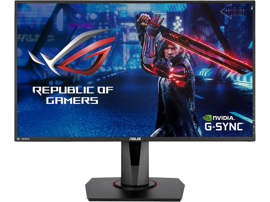 ASUS VG278QR 27" Full HD 1920 x 1080 165Hz 0.5ms DisplayPort HDMI DVI-D G-SYNC Compatible Asus Eye Care Flciker-Free Technology Low Blue Light Built-in Speakers Backlit LED Gaming Monitor