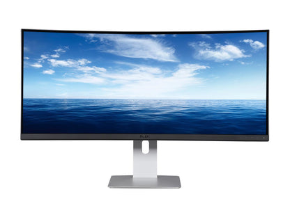 Dell U3415W 34" Quad HD 3440 x 1440 2K 60Hz 5ms (GTG) HDMI DisplayPort Mini-DisplayPort MHL Compatible USB 3.0 Hub Built-in Speakers Anti-Glare LED Backlit IPS Curved Monitor