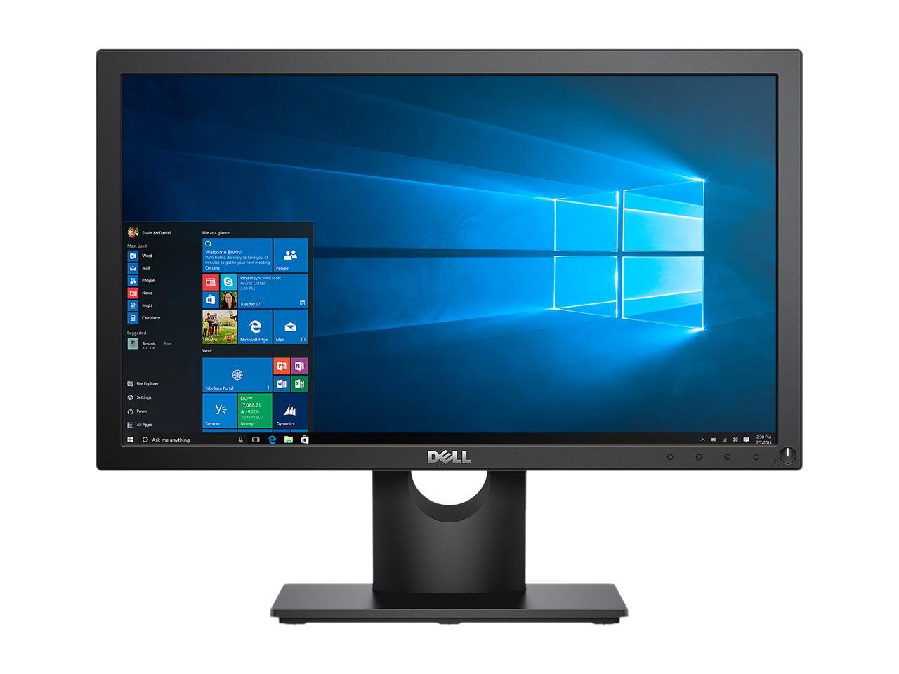 Dell E1916HV 19" (Actual size 18.5") HD 1366 x 768 VGA Anti-Glare Backlit LED LCD Monitor