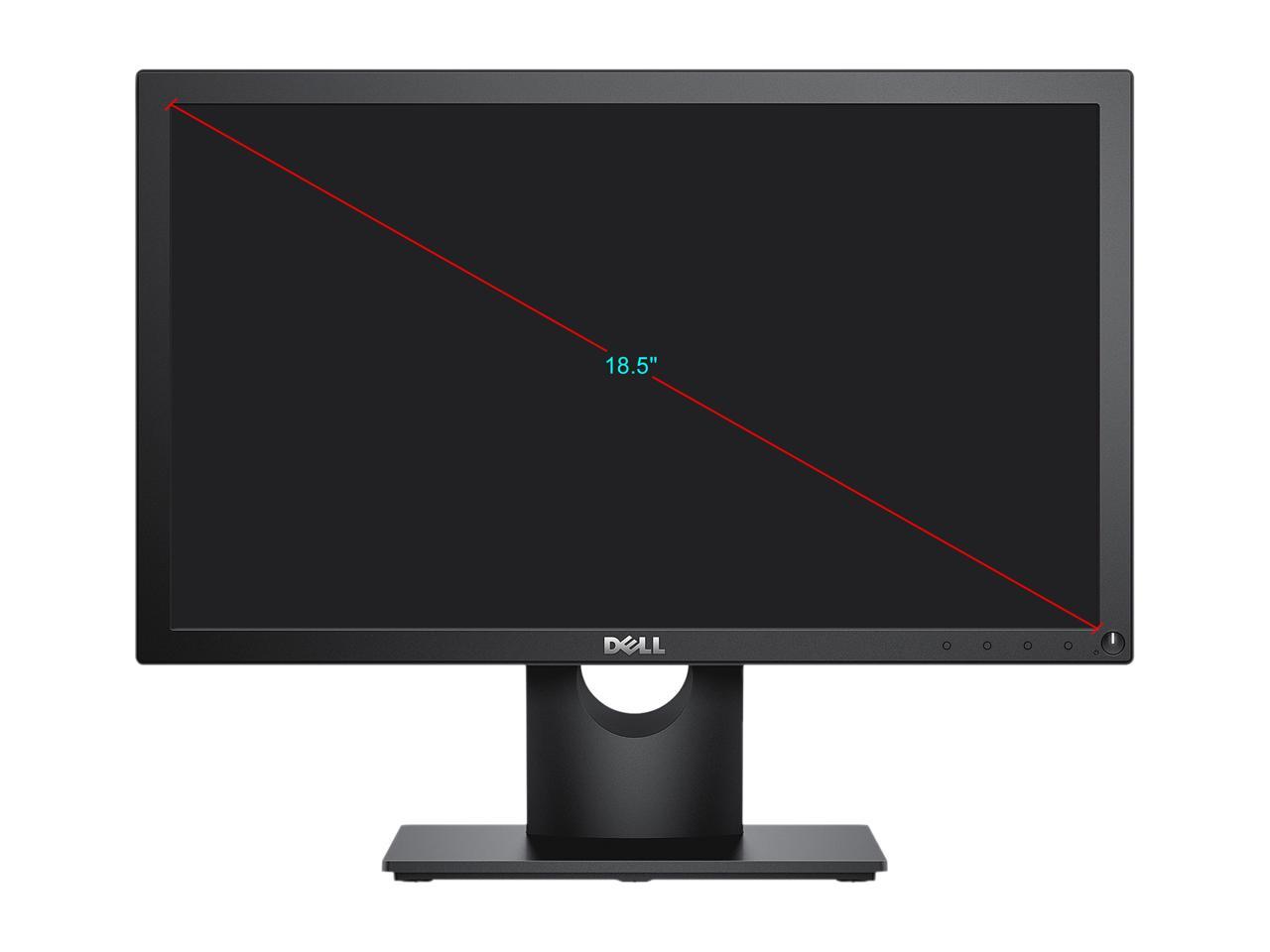 Dell E1916HV 19" (Actual size 18.5") HD 1366 x 768 VGA Anti-Glare Backlit LED LCD Monitor