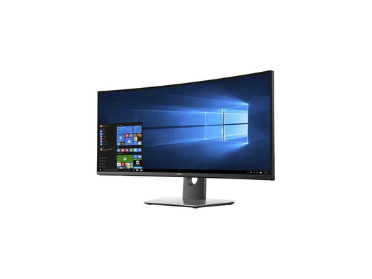 Dell U3417W 34" 3440x1440 2K Resolution 60Hz 5ms DisplayPort Mini-DisplayPort 2xHDMI USB 3.0 Hub Built-in Speakers White Edgelit LED IPS Curved Monitor