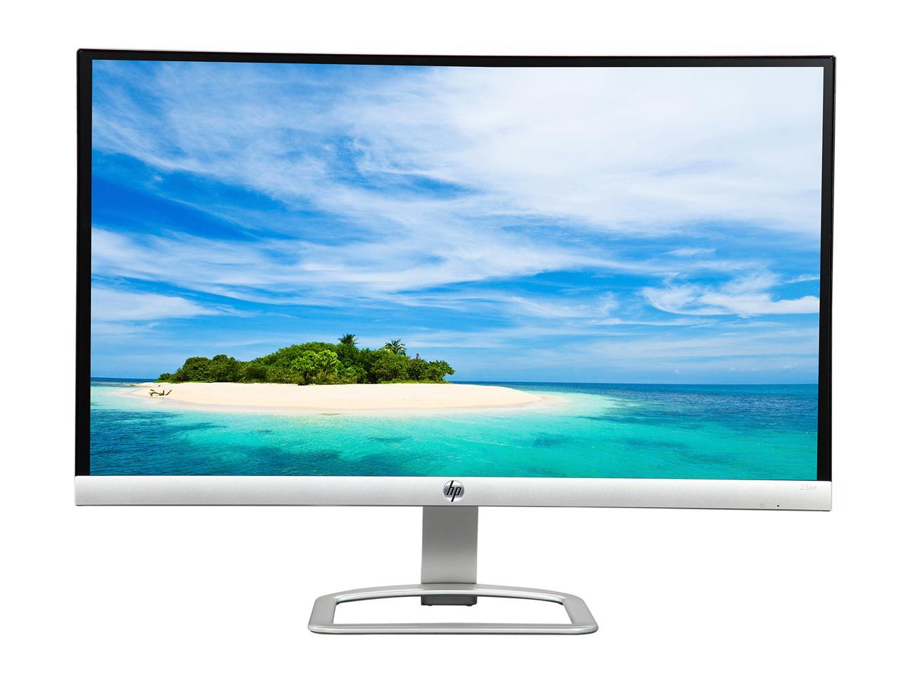 HP 23ER Frameless Silver/White 23" IPS Widescreen LCD/LED Monitors, HDMI 1920 x 1080 60 Hz, w/ Anti-Glare, Technicolor Color Certification with Easy Connectivity Setting, 178/178 Viewing Angle