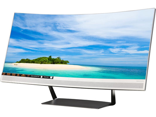 HP ENVY 34 Curved 34" VA WQHD 3440 x 1440 Monitor, 6ms, HDMI, DP 1.2, Built-in Speakers by Bang & Olufsen, Integrated Privacy Webcam with Dual Microphones